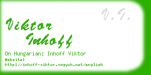 viktor inhoff business card